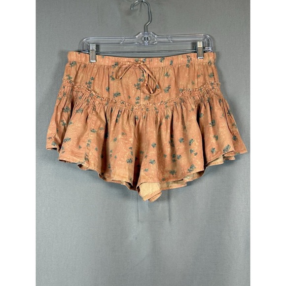 Free People Pants - Free People Callista Printed Shorts Peach Boho Cottagecore Women's Medium